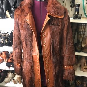 Gorgeous real fur long jacket Guess